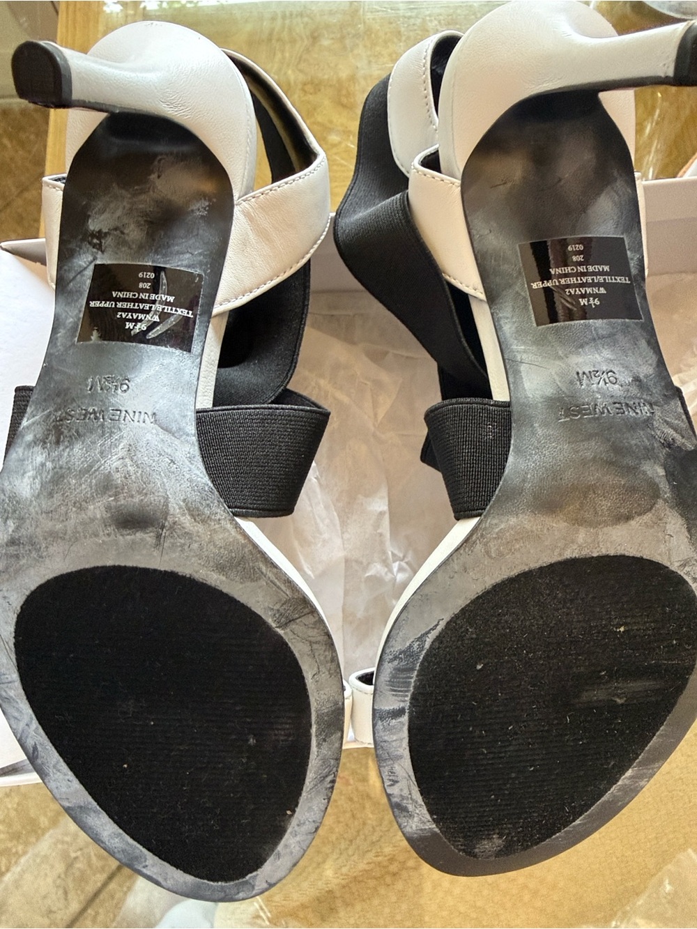 White Leather Slingbacks by NINE WEST